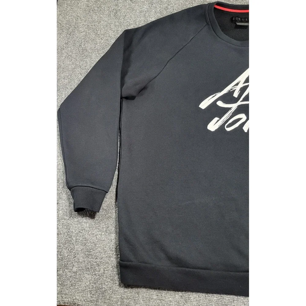 Air Jordan Sportswear Greatest Fleece Crew Black Sweatshirt Men's Size XX-Large